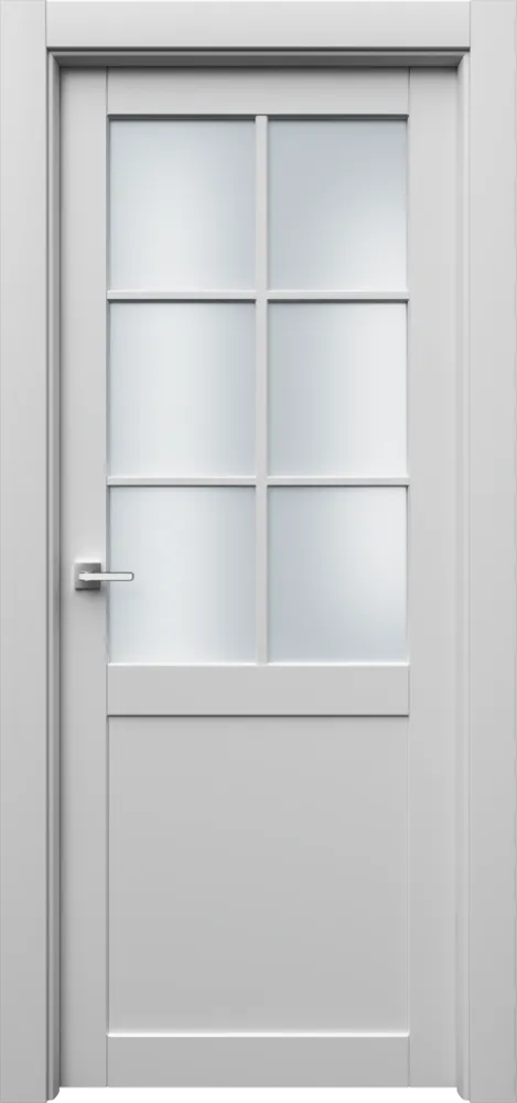 Двери в интерьере - Дверь Парн2Р6с эмаль белая, сатинат