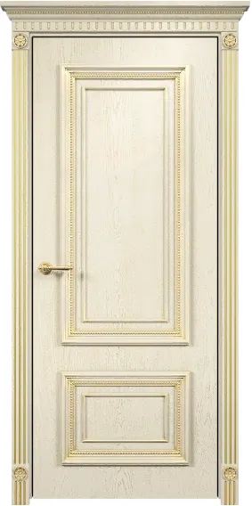 Дверь Оникс Мадрид эмаль слоновая кость патина золото, глухая. Фото №4