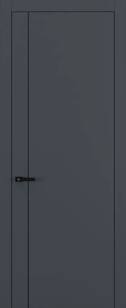 Двери в интерьере - Дверь Z K14 полипропилен  графит премьер, молдинг черный, глухая