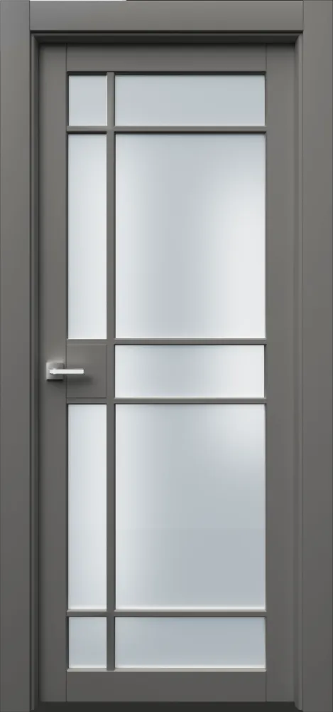 Двери в интерьере - Дверь Ронд3Р9с эмаль серая, сатинат