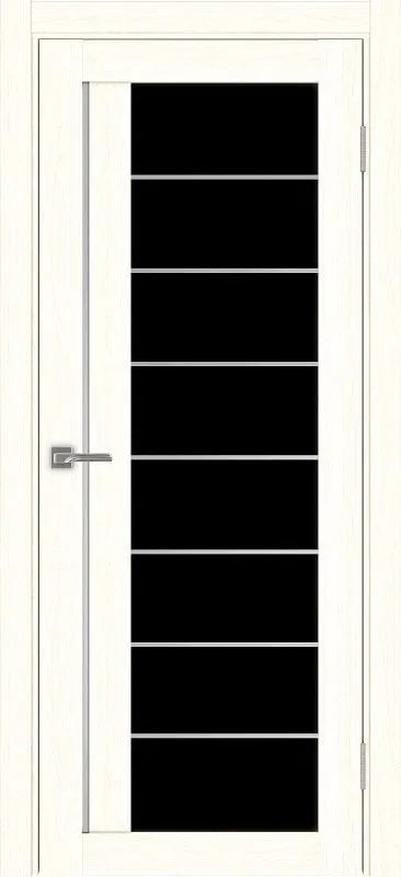 Двери в интерьере - Дверь Эко 524.22 АСС ясень светлый молдинг SC, lacobel черный