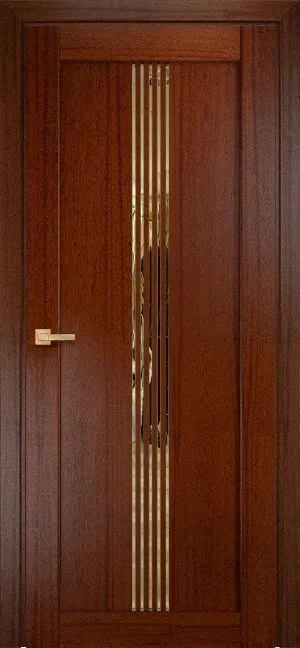 Двери в интерьере - Дверь Оникс Контур красное дерево с черной патиной, глухая