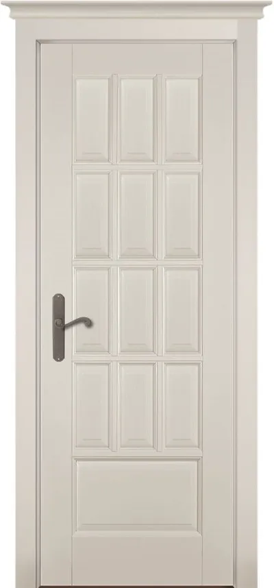 Двери в интерьере - Дверь ОКА массив ольхи Лондон №1 эмаль слоновая кость, глухая