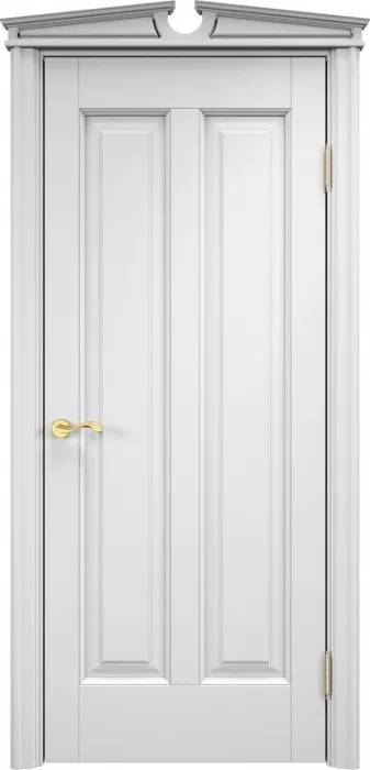 Дверь ПМЦ массив ольхи ОЛ102 эмаль белая, глухая. Фото №2