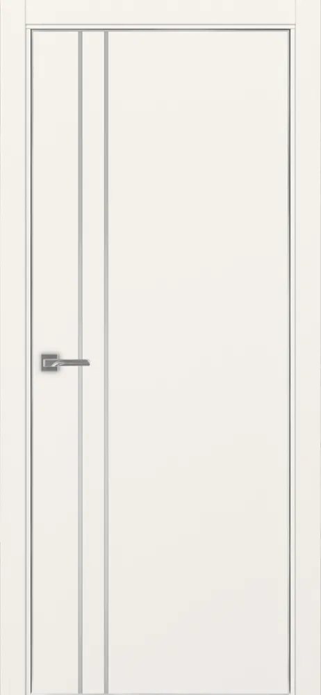 Двери в интерьере - Дверь Эко 205 бежевый молдинг SC, кромка AL хром SC с 4-х сторон, глухая