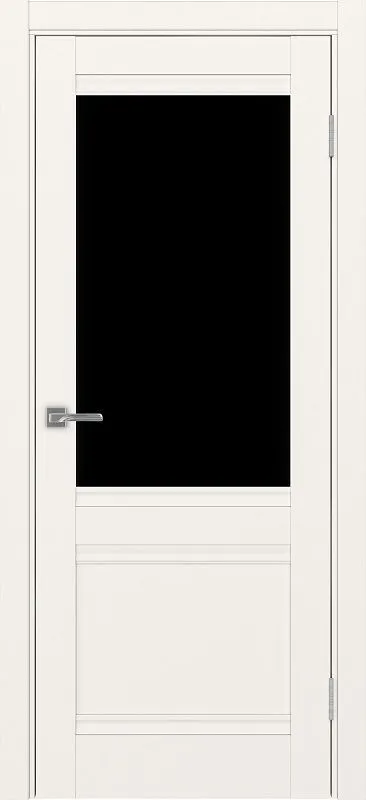 Двери в интерьере - Дверь Эко 502.21U бежевый, lacobel черный