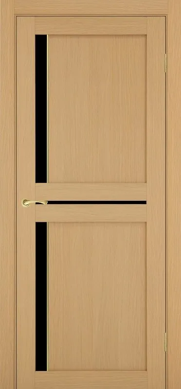 Двери в интерьере - Дверь Эко 523.221 АПП ясень темный молдинг SG, lacobel черный
