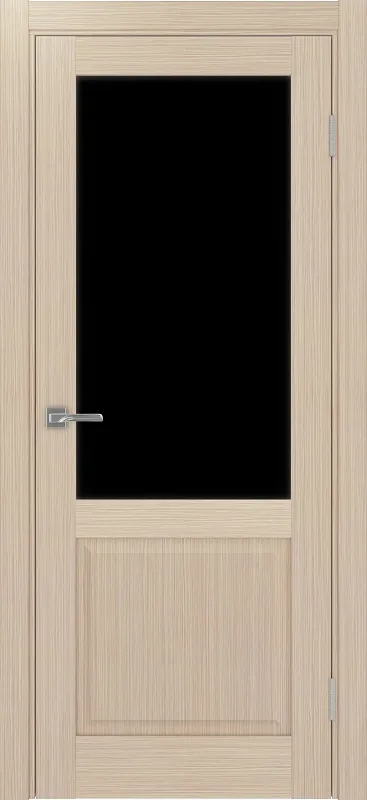 Двери в интерьере - Дверь Эко 602.21 ОФ3 дуб беленый, lacobel черный