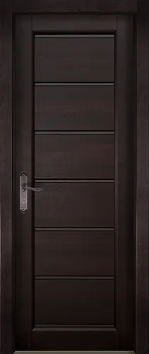 Двери в интерьере - Дверь ДР массив ольхи Премьер плюс венге, стекло