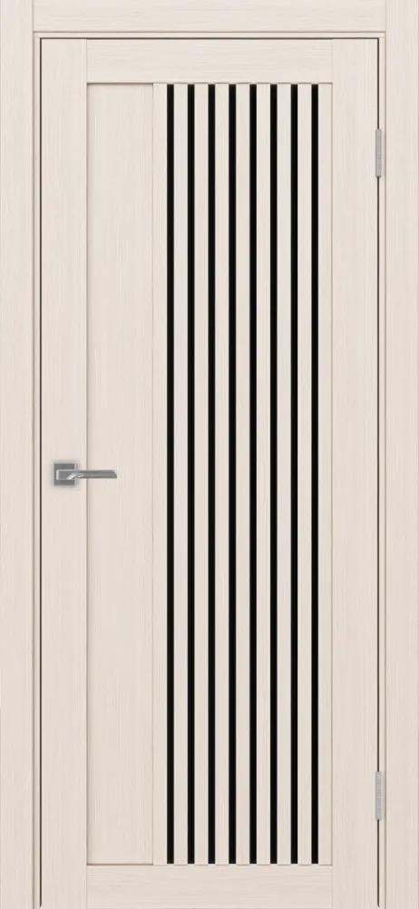 Двери в интерьере - Дверь Эко 544.12 ясень перламутровый, lacobel черный