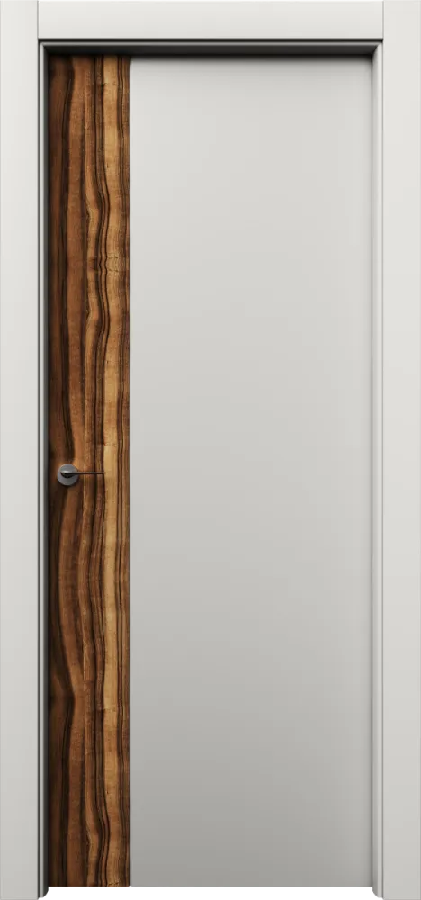 Двери в интерьере - Дверь Неом эмаль RAL 9010, шпон, глухая