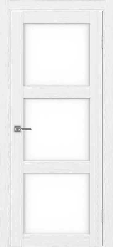 Двери в интерьере - Дверь Эко 530.222 белый лед, lacobel белый