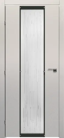 Дверь Краснодеревщик 5004 белая, стекло вклеенное 350 мм