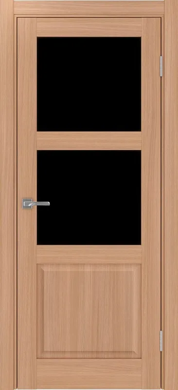 Двери в интерьере - Дверь Эко 630.221 ОФ3 ясень темный, lacobel черный