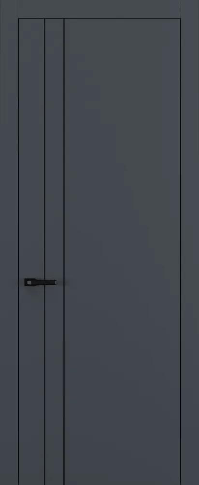 Двери в интерьере - Дверь Z K15 полипропилен  графит премьер, молдинг черный, глухая