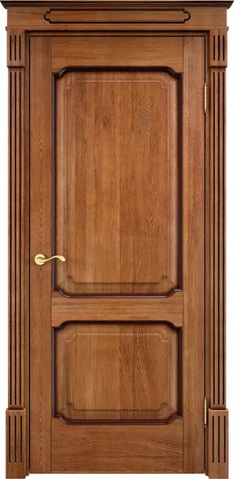 Двери в интерьере - Дверь ПМЦ массив дуба Д7 орех 10% с патиной, глухая