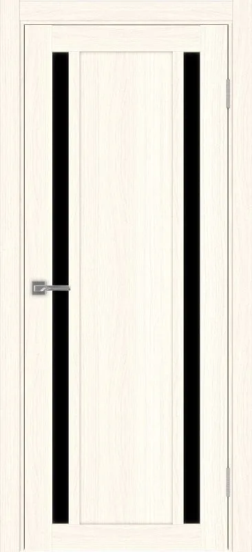 Двери в интерьере - Дверь Эко 522.212 ясень светлый, lacobel черный