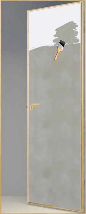 Двери в интерьере - Дверь скрытая под покраску ИУ-42, AL gold с 4-х сторон, revers 2,01 м