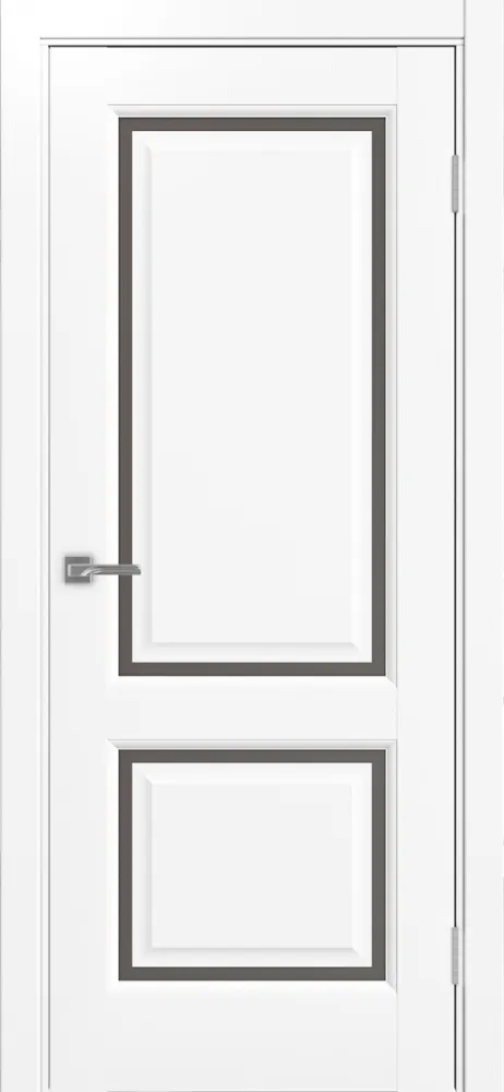 Двери в интерьере - Дверь Эко Neo 602С.2121 белый снежный, сатинат бронза