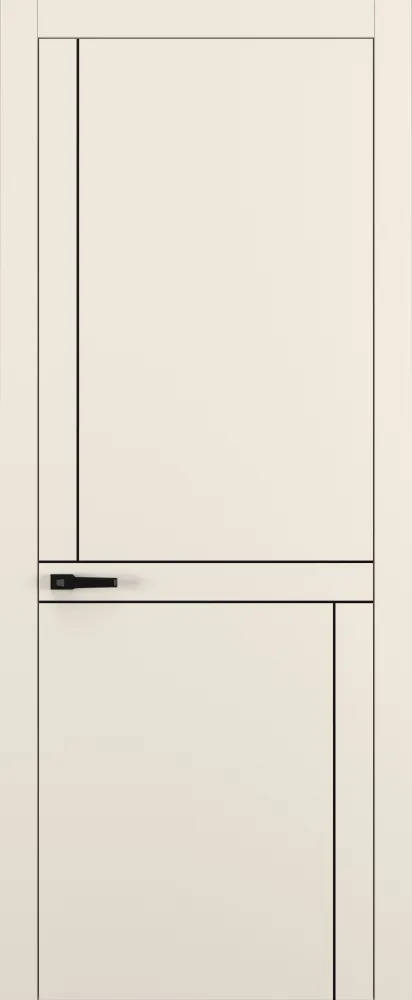 Двери в интерьере - Дверь Z K20 полипропилен крем, молдинг черный, глухая