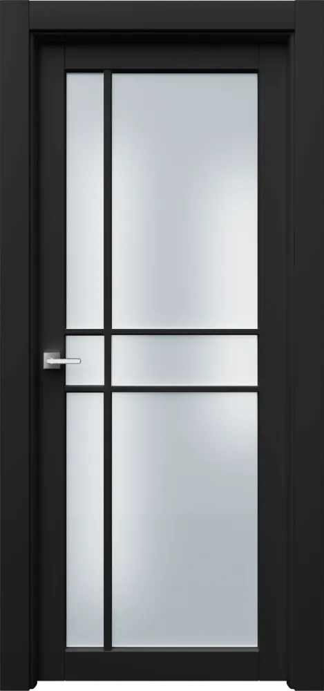 Двери в интерьере - Дверь Ронда-2 R6 эмаль RAL 9005, сатинат