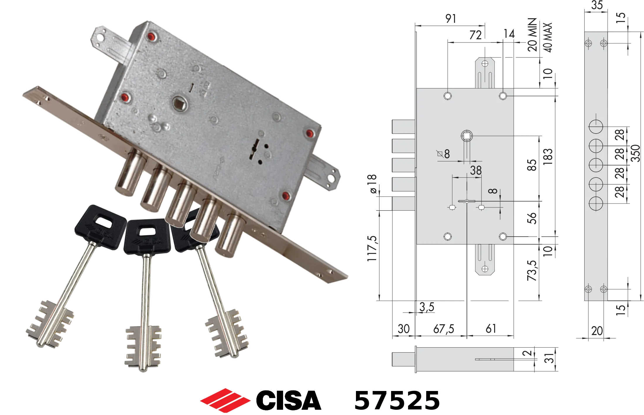 замок врезной cisa 57. замок чиза 986. 48. 986. чиза замок сувальдный с защелкой.