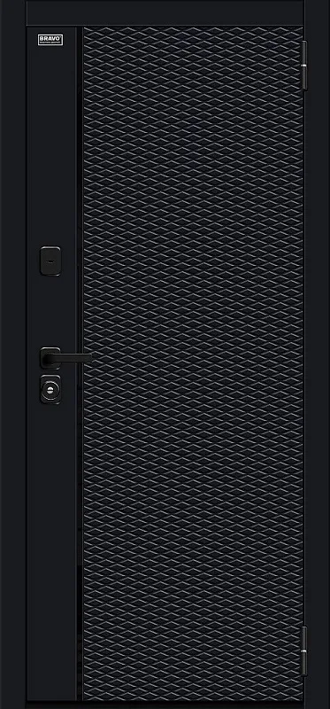 Двери в интерьере - Дверь Матрикс-3 Антик Медь Total Black/Off-white