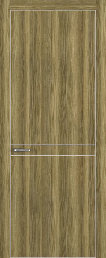 Двери в интерьере - Дверь Z K13 toppan дуб серый, ALU кромка хром, молдинг серебро, глухая