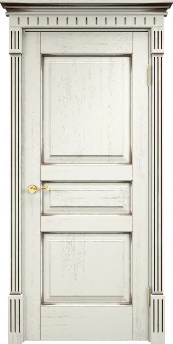 Двери в интерьере - Дверь ПМЦ массив дуба Д5 эмаль F120 с черной патиной, глухая