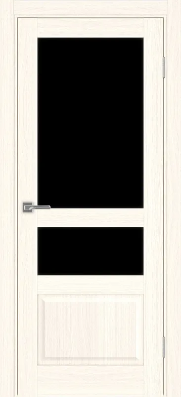 Двери в интерьере - Дверь Эко 631.221 ОФ3 ясень светлый, lacobel черный