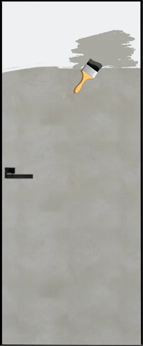 Двери в интерьере - Дверь скрытая под покраску ИУ2, 2,5 м, кромка AL black, 40 мм