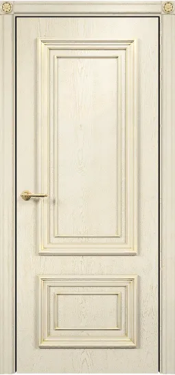 Дверь Оникс Мадрид эмаль слоновая кость патина золото, глухая. Фото №5