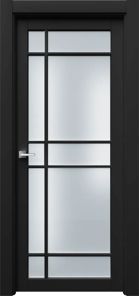 Двери в интерьере - Дверь Ронда-3 R10 эмаль RAL 9005, сатинат