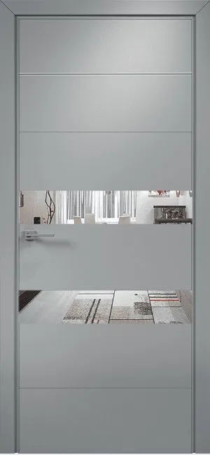Двери в интерьере - Дверь Оникс Лайн эмаль RAL 7040, глухая