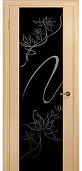 Схожие товары - Дверь Арт Деко Спациа-3 беленый дуб, черный триплекс цветы+стразы