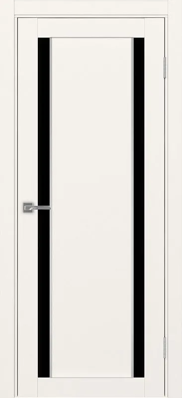 Двери в интерьере - Дверь Эко 522.212 АПП бежевый молдинг SC, lacobel черный