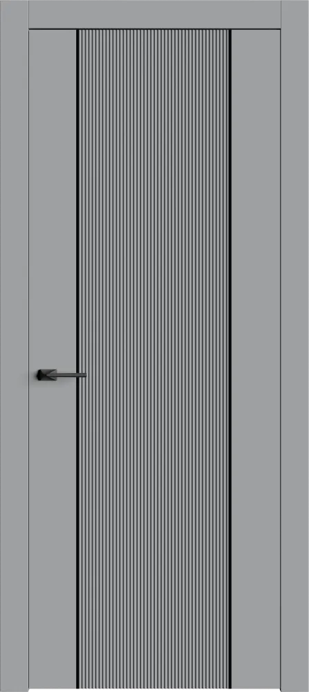 Двери в интерьере - Дверь Лайн3М серая, глухая