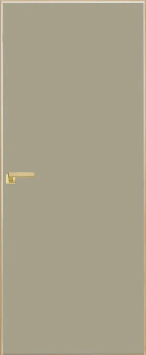 Двери в интерьере - Дверь скрытая ИУ-42 AL gold с 4-х сторон, эмаль серый шелк 2,2 м