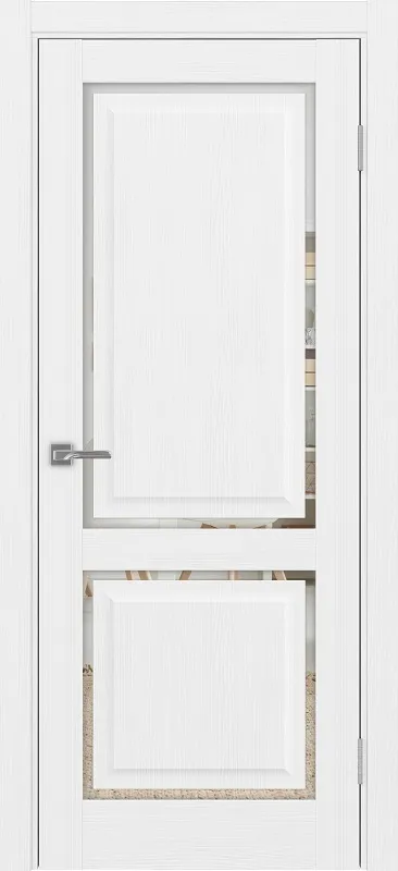 Двери в интерьере - Дверь Эко 602С.2121 ОФ4 белый лед, зеркало