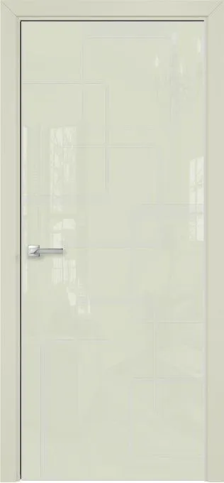 Двери в интерьере - Дверь Оникс Арт, лакобель слоновая кость RAL 1013, пескоструй №8