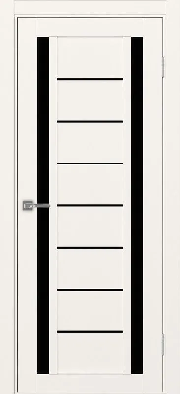 Двери в интерьере - Дверь Эко 558.212 бежевый, lacobel черный