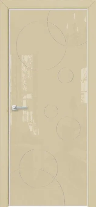 Двери в интерьере - Дверь Оникс Арт лакобель RAL 1015, гравировка №3