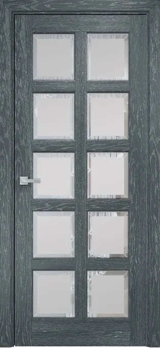 Двери в интерьере - Дверь Оникс Вена 2 седой дуб, сатинат с фацетом