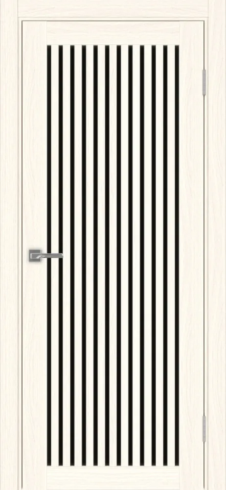 Двери в интерьере - Дверь Эко 543.2 ясень светлый, lacobel черный