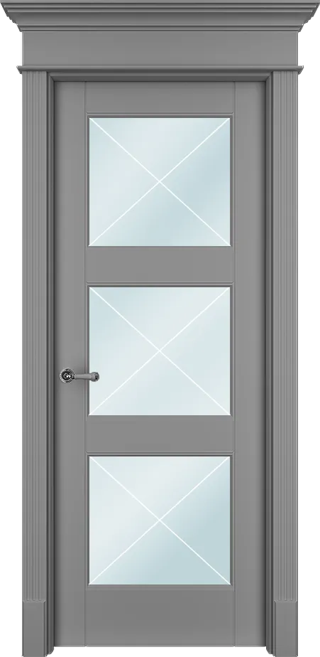 Двери в интерьере - Дверь Тан33Хс эмаль серая, сатинат