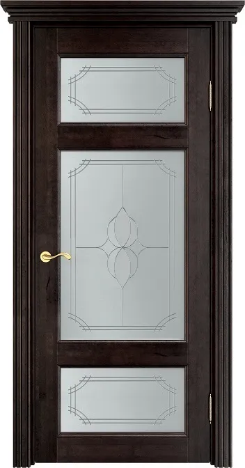 Дверь Итальянская Легенда массив ольхи ОЛ55 венге, стекло 55-3