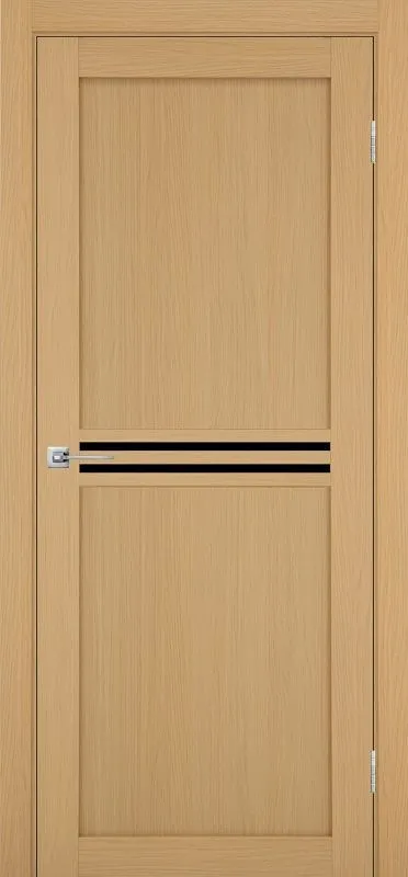 Двери в интерьере - Дверь Эко 552.12 ясень темный, lacobel черный