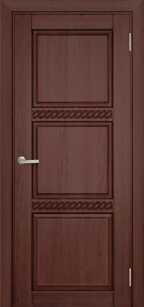 Двери в интерьере - Дверь Берест массив сосны Браво вишня, фреза коса, глухая