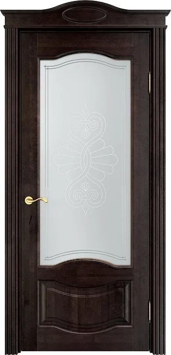Двери в интерьере - Дверь Итальянская Легенда массив ольхи ОЛ33 венге, стекло 33-1