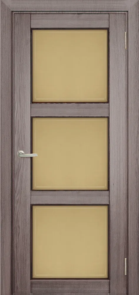 Двери в интерьере - Дверь Берест массив сосны Браво серое дерево, стекло бронза